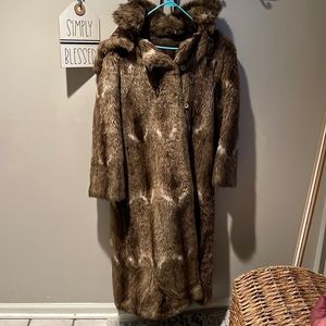 fur long coat